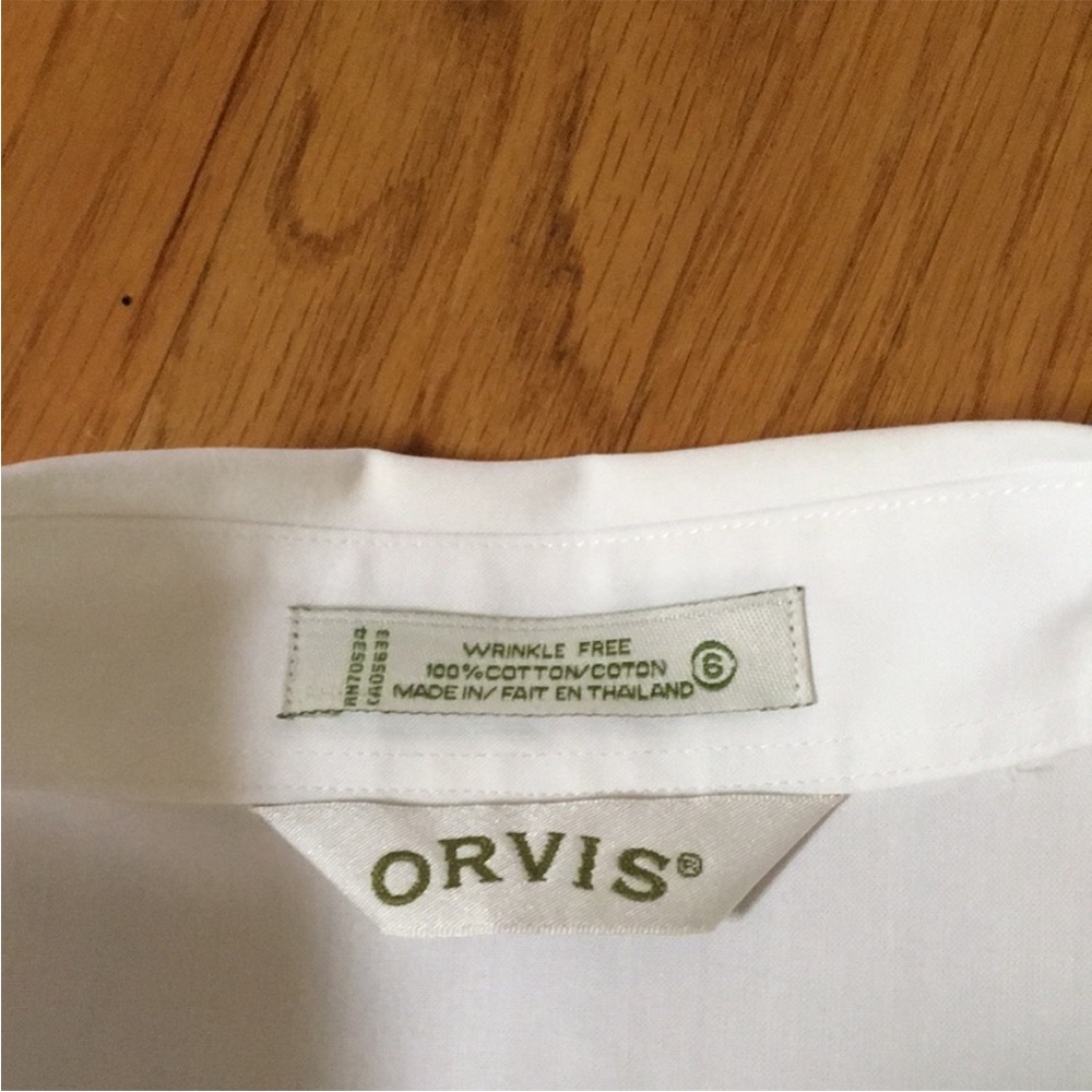 Orvis White Wrinkle Free 100%Cotton Sleeveless Top - Picture 3 of 7